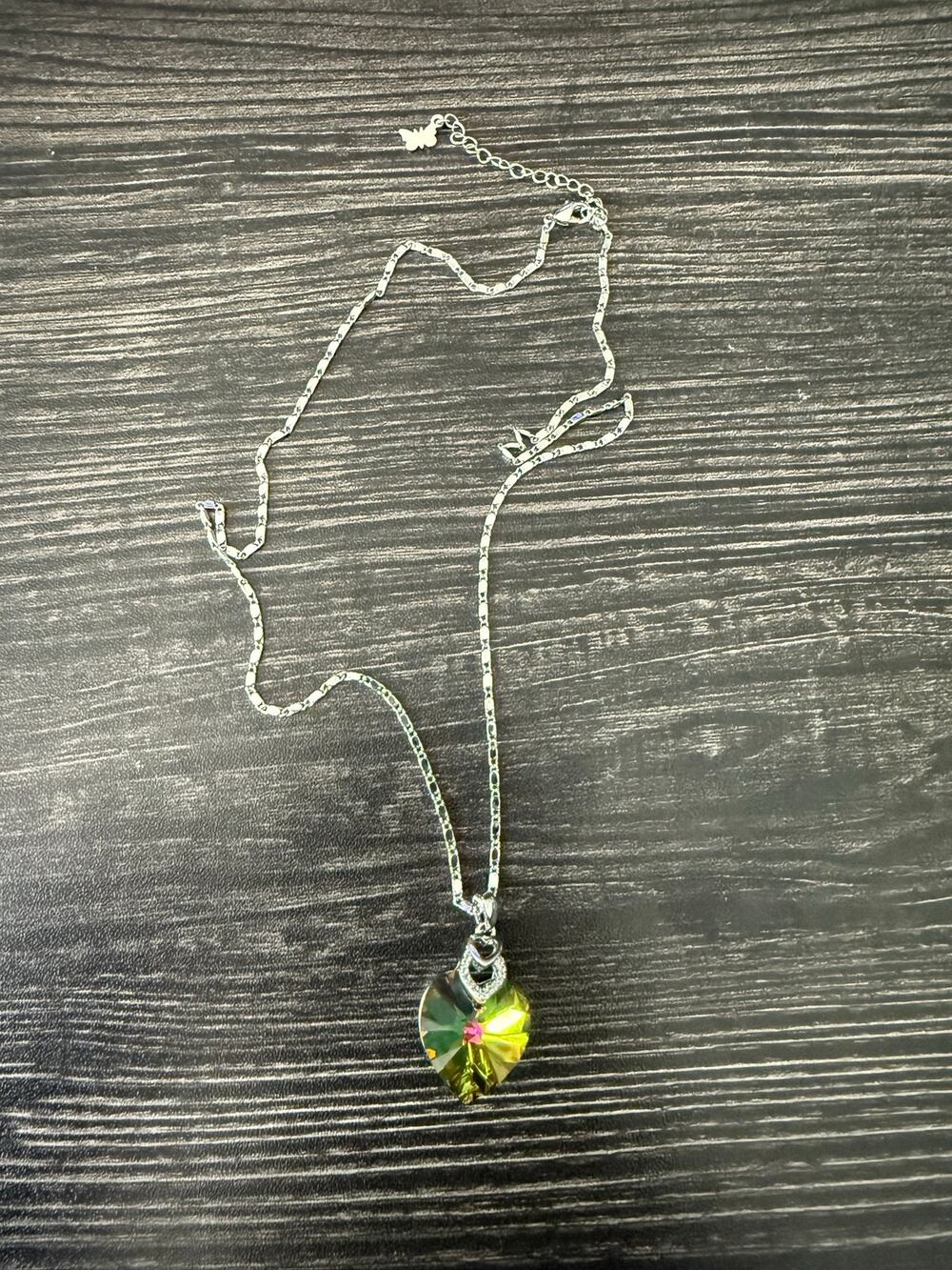 HEART PENDANT, Swarovski Crystal Pendant, Faceted Rainbow Sparkle Heart Necklace